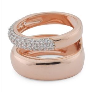 NWT 18k Gold Plated and CZ Stone Ring